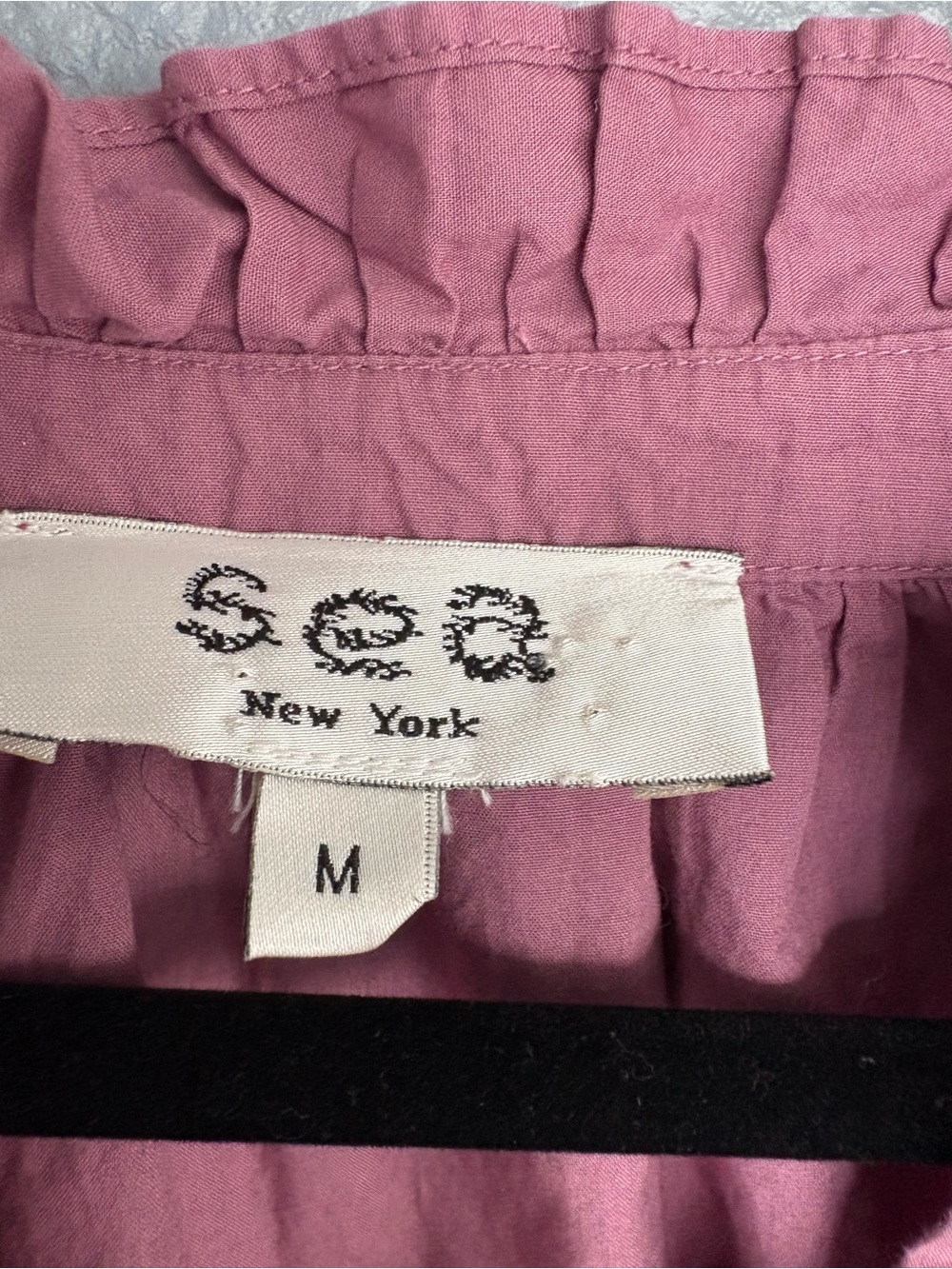 Sea New York Pink Tiered Ruffle Mini Dress Cotton Boho Romantic Size M - Flaw - Picture 2 of 6